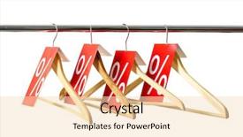  Presentation with labels - Audience pleasing slides consisting of christmas flyer - row of hangers with red backdrop and a  colored foreground