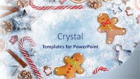  Presentation with christmas food - Audience pleasing presentation consisting of christmas food frame gingerbread cookies backdrop and a sky blue colored foreground
