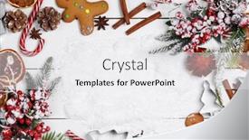  Presentation with christmas food - Slide deck with christmas-food-frame-gingerbread-cookies background and a white colored foreground