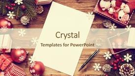  Presentation with santa - Presentation theme enhanced with christmas frame - letter to santa claus background and a cream colored foreground