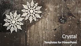  Presentation with christmas holidays - Colorful theme enhanced with christmas frame - snowflakes on grunge wooden background backdrop and a dark gray colored foreground
