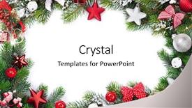  Presentation with decor - Cool new presentation theme with christmas frame background with baubles backdrop and a white colored foreground