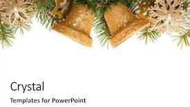  Presentation with christmas card - Beautiful presentation theme featuring christmas frame for greeting card backdrop and a white colored foreground