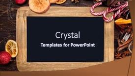  Presentation with cookies christmas - PPT layouts with christmas frame with apples cookies and decorations placed on wooden table background and a wine colored foreground