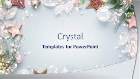  Presentation with leaves flat lay - Colorful slide set enhanced with christmas-frame-with-festive-decorations backdrop and a sky blue colored foreground