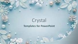  Presentation with snowflakes - Cool new PPT layouts with christmas-frame-with-festive-decorations backdrop and a sky blue colored foreground