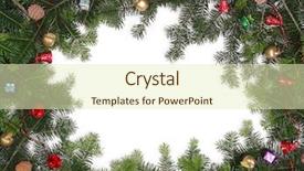  Presentation with framework - Colorful theme enhanced with christmas framework made of fir backdrop and a soft green colored foreground