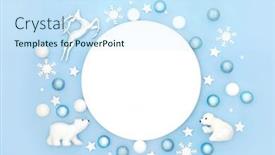  Presentation with north pole - Presentation design consisting of christmas-fun-north-pole-theme background and a cool aqua colored foreground