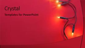  Presentation with christmas lights - Beautiful PPT layouts featuring christmas garland lights on red backdrop and a red colored foreground