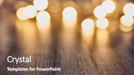  Presentation with rustic lights - Slide set featuring christmas garland lights on wooden rustic background background and a violet colored foreground