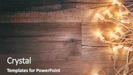  Presentation with rustic lights - Slide set with christmas garland lights on wooden rustic background background and a violet colored foreground