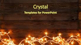  Presentation with brown - Cool new presentation theme with christmas garland on brown background backdrop and a wine colored foreground