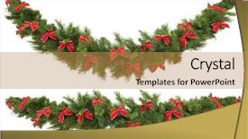  Presentation with christmas red - Slide deck enhanced with christmas garlands decorated with red background and a gold colored foreground