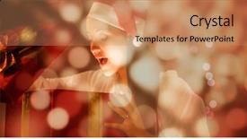  Presentation with purple festive christmas red - Amazing slides having christmas gift against light circle backdrop and a coral colored foreground