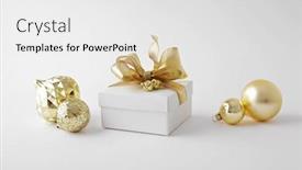  Presentation with golden christmas - 