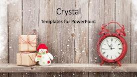  Presentation with christmas gift wrap - Amazing theme having christmas gift boxes alarm clock backdrop and a soft green colored foreground