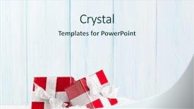  Presentation with boxes - Cool new theme with christmas gift boxes in snow backdrop and a  colored foreground