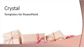  Presentation with white snow - Beautiful PPT theme featuring christmas gift boxes in snow isolated on white background backdrop and a white colored foreground