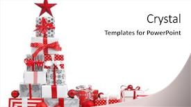  Presentation with gift - Theme featuring christmas gift boxes on white background and a white colored foreground