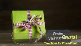  Presentation with certificate - PPT theme featuring christmas gift certificate with german background and a tawny brown colored foreground