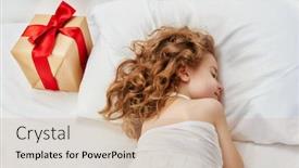  Presentation with christmas gift wrap - Presentation theme consisting of christmas gift on the bed background and a coral colored foreground