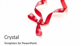  Presentation with christmas ribbon festive - Colorful slide set enhanced with christmas gift ribbon on white backdrop and a white colored foreground