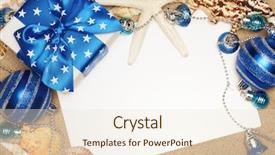  Presentation with tropical christmas - Audience pleasing theme consisting of christmas gifts and blank card backdrop and a lemonade colored foreground