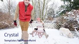  Presentation with dog christmas - Theme consisting of christmas gifts and dog background and a  colored foreground