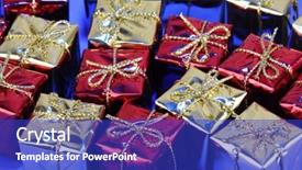  Presentation with football blue colors - Presentation theme with christmas gifts lighted with blue background and a royal blue colored foreground
