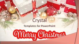  Presentation with greeting card - Cool new presentation design with christmas gifts lying in snow backdrop and a lemonade colored foreground