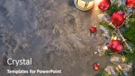  Presentation with gifts - Audience pleasing PPT theme consisting of christmas-gifts-on-grey-stone backdrop and a gray colored foreground