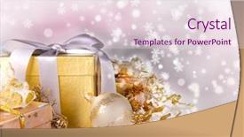  Presentation with sparkle - Presentation theme having christmas-gifts-with-sparkle-blur background and a lemonade colored foreground
