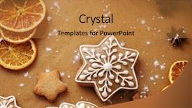  Presentation with christmas baking - Cool new presentation theme with christmas gingerbread and baking ingredients backdrop and a gold colored foreground