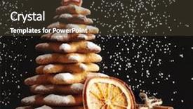  Presentation with cookies christmas - Slide deck enhanced with christmas-gingerbread-cookies-and-spices background and a tawny brown colored foreground