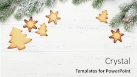  Presentation with gingerbread - Colorful presentation theme enhanced with christmas-gingerbread-cookies-and-xmas backdrop and a white colored foreground