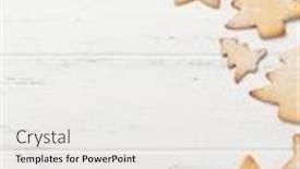  Presentation with gingerbread - Slide deck with christmas-gingerbread-cookies-and-xmas background and a sky blue colored foreground