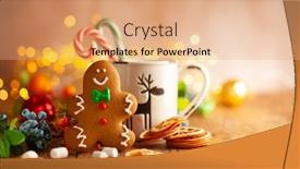  Presentation with christmas baking - Beautiful theme featuring christmas gingerbread cookies with christmas decorations on wooden background traditional christmas baking backdrop and a coral colored foreground
