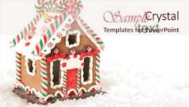  Presentation with gingerbread - Colorful PPT layouts enhanced with christmas gingerbread house backdrop and a lemonade colored foreground
