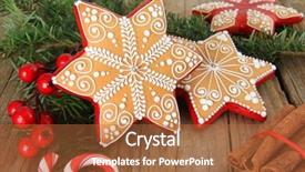  Presentation with vertical - Presentation design with christmas gingerbread sugar star cookie background and a red colored foreground