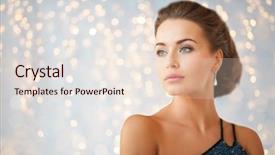  Presentation with christmas holidays - Cool new PPT layouts with christmas girl - people holidays jewelry and luxury backdrop and a lemonade colored foreground