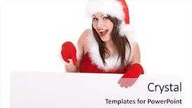  Presentation with christmas new year frame banner - Presentation theme featuring couple with trees and house background and a sky blue colored foreground