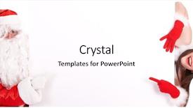  Presentation with girl christmas - Theme consisting of christmas girl in santa hat background and a  colored foreground