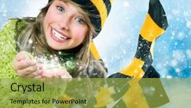 Presentation with christmas borders winter - Beautiful PPT layouts featuring christmas girl winter teenage girl backdrop and a yellow colored foreground
