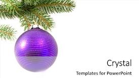 Presentation with invitation - Theme consisting of christmas glass ball hanging background and a white colored foreground
