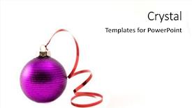  Presentation with invitation - PPT layouts consisting of christmas glass decoration on white background and a  colored foreground