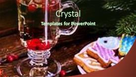  Presentation with cookie - Beautiful theme featuring branches mag decoration lemon slice backdrop and a wine colored foreground