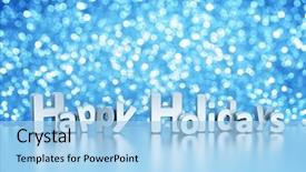  Presentation with happy holiday - Presentation theme having christmas glitter background - happy holidays background and a light blue colored foreground