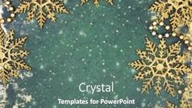  Presentation with gold glitter - Presentation theme consisting of christmas-gold-glitter-snowflake-background background and a ocean colored foreground