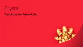  Presentation with gold design - Amazing presentation design having christmas-gold-ribbon-bow backdrop and a red colored foreground