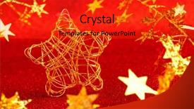  Presentation with gold star - Slides having gold wire star on red background and a red colored foreground